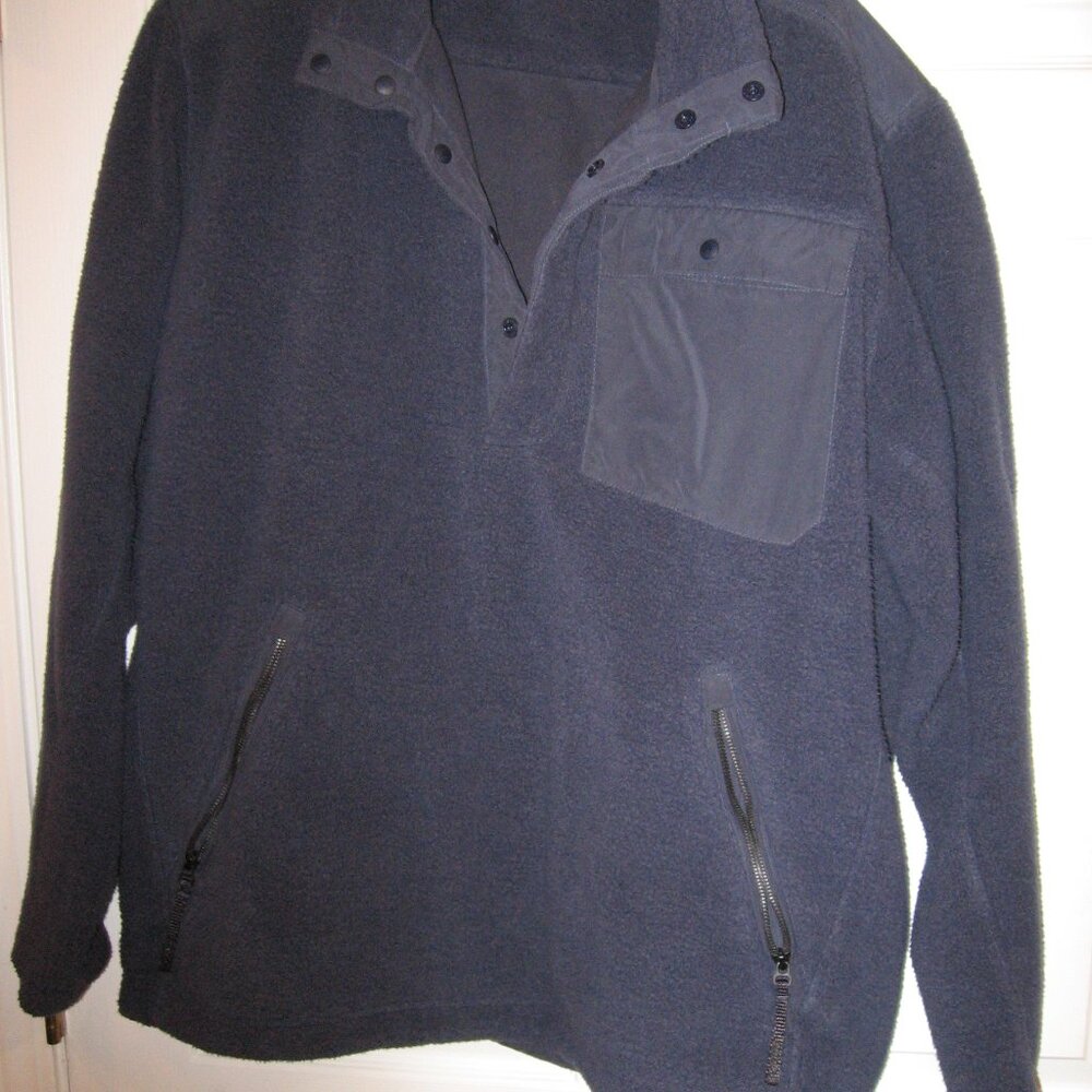 Oobe Blue Fleece Heavy Pullover Jacket Dark Blue Men's Size 2XL